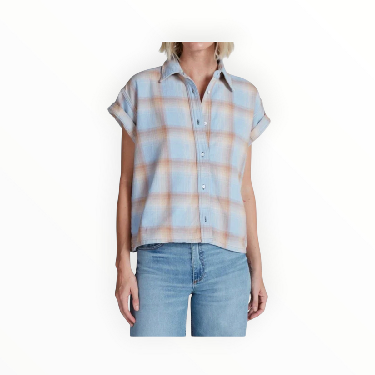 ASKK NY Virginia Shirt - Blue Plaid