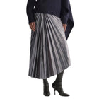 A.L.C. Tracy Metallic Vegan Leather Skirt - Slate