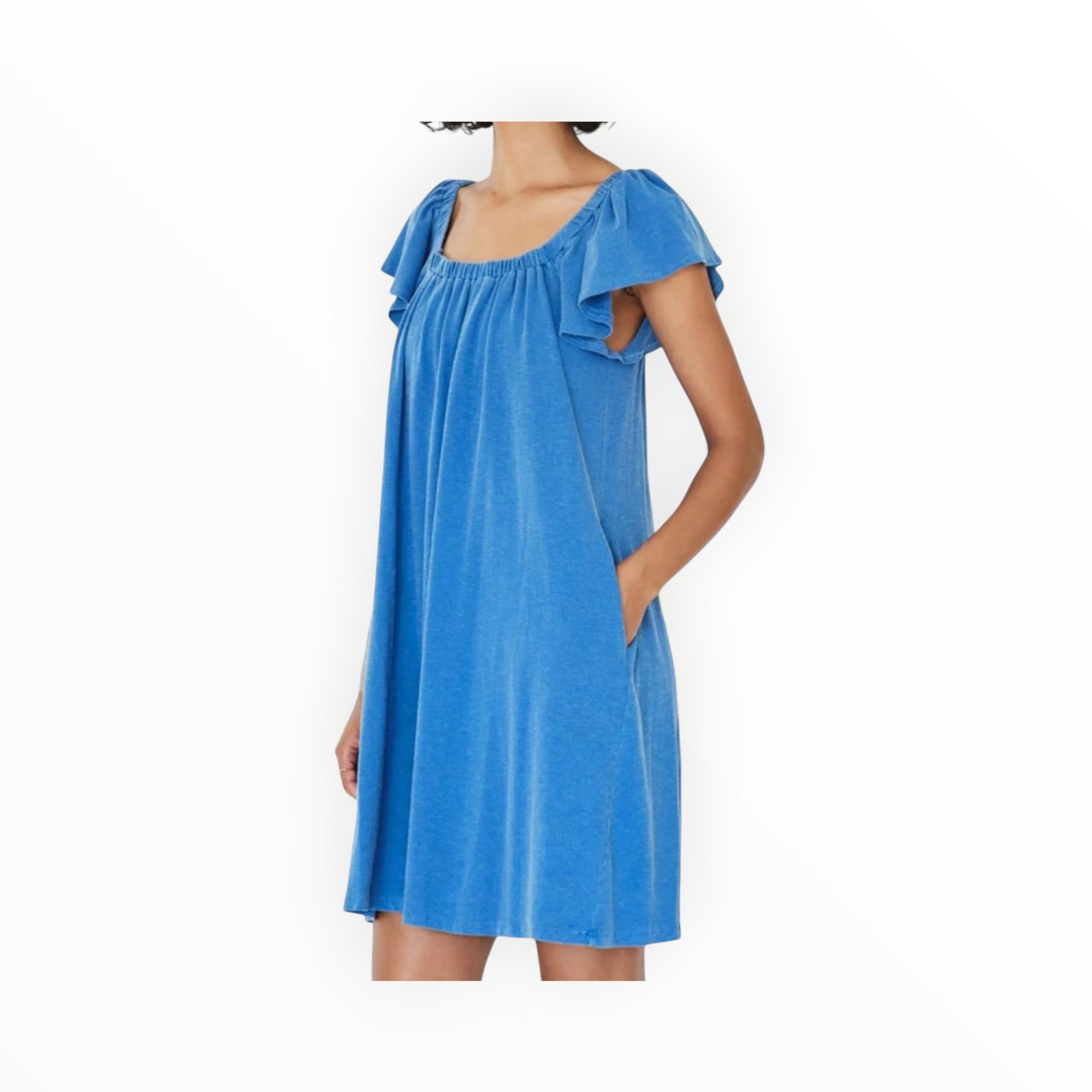 Sundry Mini Trapeze Dress - Royal Blue
