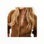 ba&sh Harry Textured Knit Cardigan - Bronze