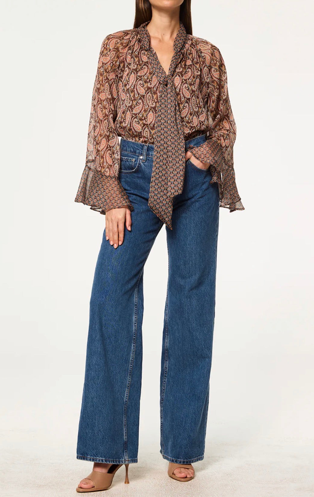 MISA Maris Top - Brown Paisley Mix