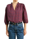 Trovata Orly Blouse - Mulled Wine Plaid