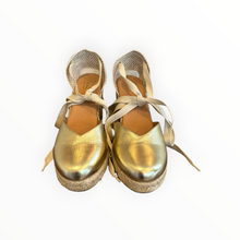 Pinaz Tie Up Wedge Espadrille - Platinum