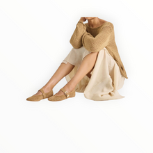 Dolce Vita Mikel Ballet Flats - Light Brown Perforated Suede