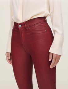 DL1961 Bridget Boot High Rise Instasculpt™ Crop Jeans - Cherry Coated