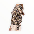 Minnie Rose Cotton Cashmere Leopard Print Crew