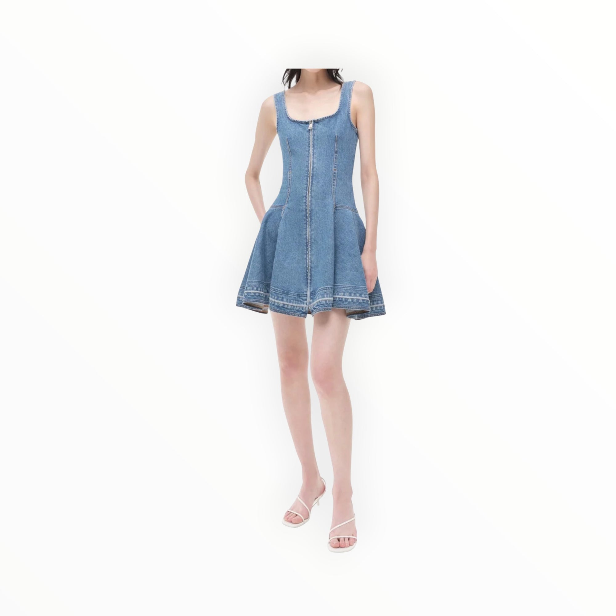 SIMKHAI Eleodra Mini Dress - Zanpa Denim