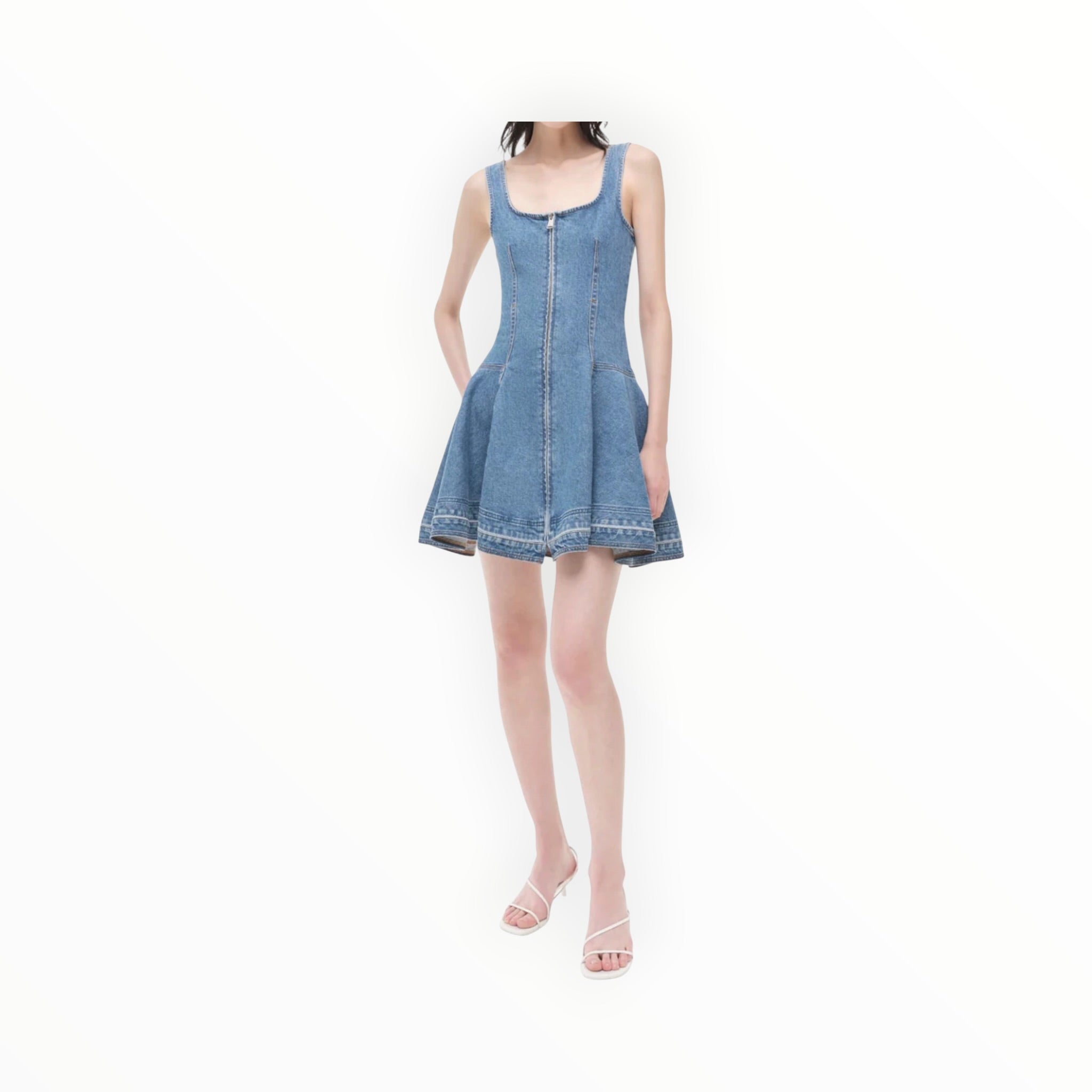 SIMKHAI Eleodra Mini Dress - Zanpa Denim