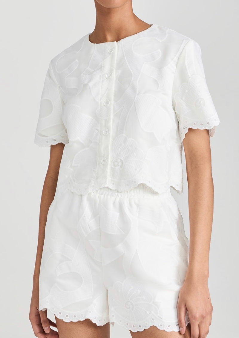 Amanda Uprichard Finley Top - White