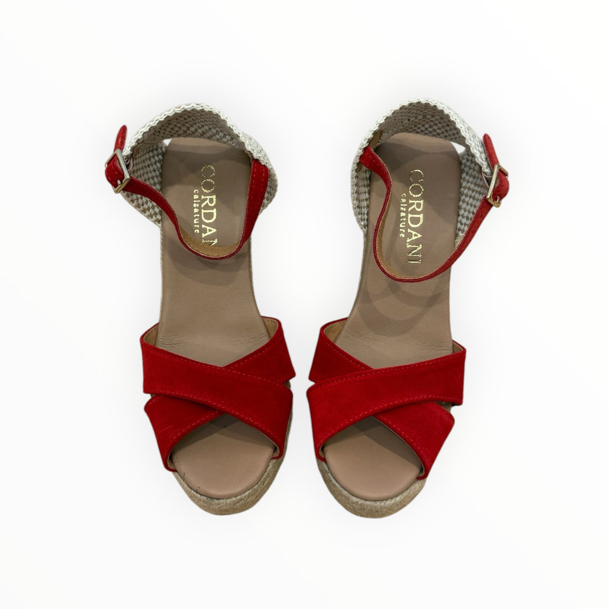 Cordani Everly Wedge - Red Suede