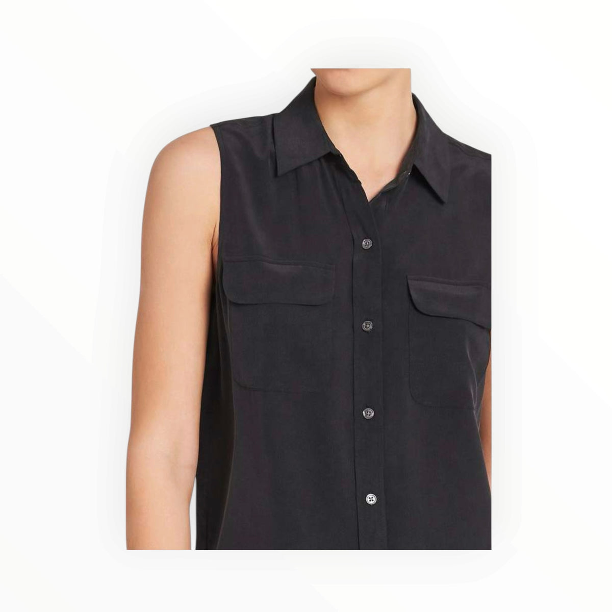Equipment Sleeveless Slim Signature - True Black