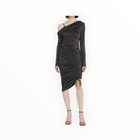 Jonathan Simkhai Sabine Metallic Ruched One-Shoulder Dress