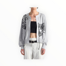 Liviana Conti Embroidered Open Front Cardigan - Brezza