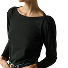 Nation Ltd Amelie Envelepe Neck Top - Jet Black