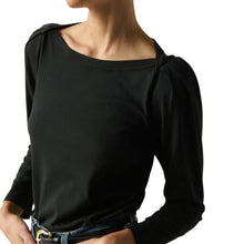 Nation Ltd Amelie Envelepe Neck Top - Jet Black