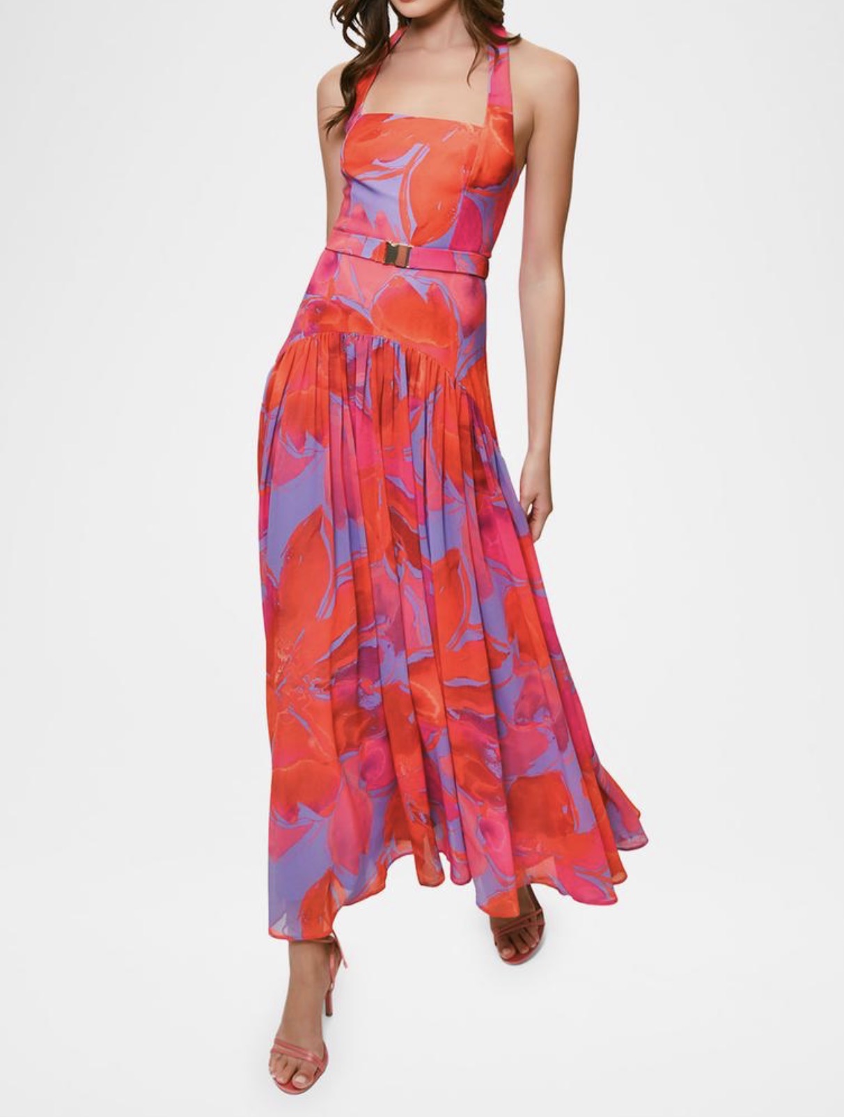 Hutch Aza Dress - Purple Watercolor Gardenia