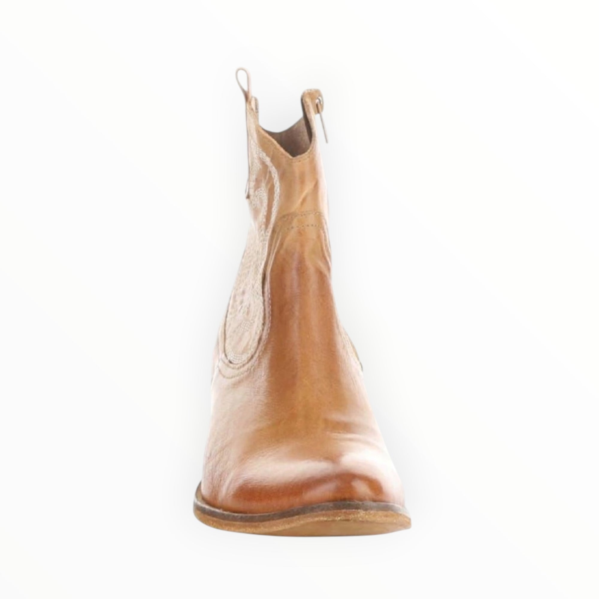 Fly London Wami Western Boot - Camel Velvet
