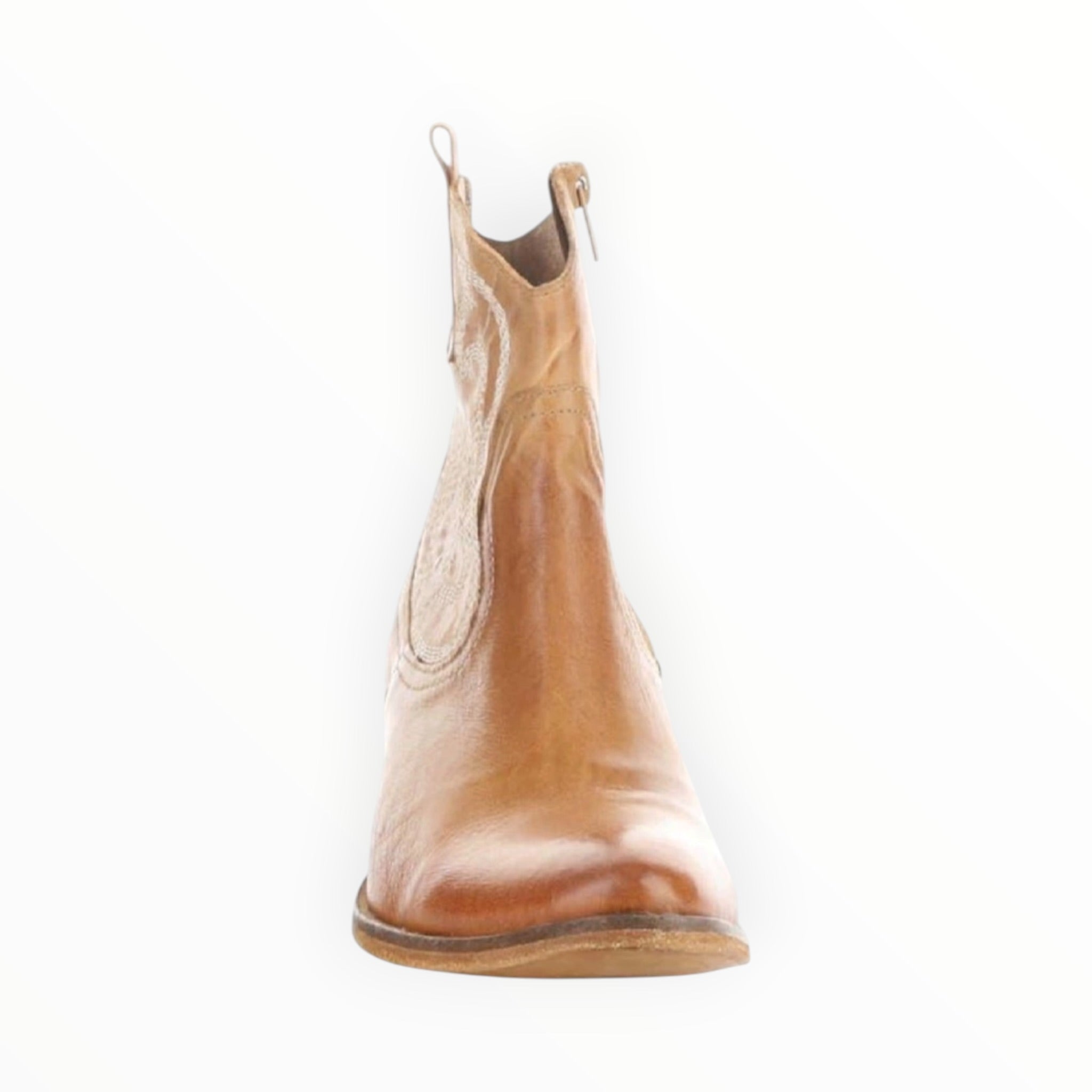 Fly London Wami Western Boot - Camel Velvet