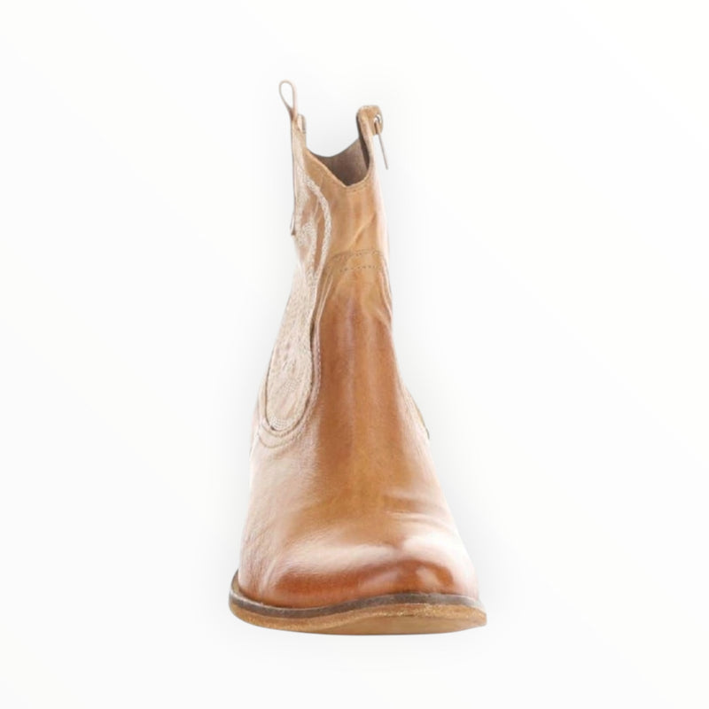 Fly London Wami Western Boot - Camel Velvet