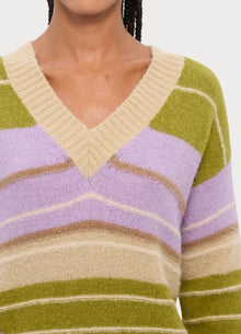 Weekend Max Mara Visita Pinstripe Jumper - Lilac Multi