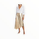 A.L.C. Tori Pleated Asymmetric Skirt - Gold