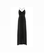 A.L.C. Aries Satin Pleated Dress - Black