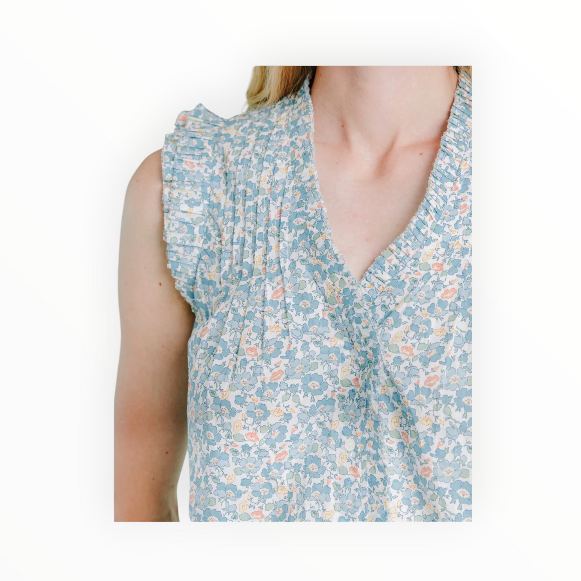Love The Label Dana Top - Mrs Stoneley Blue