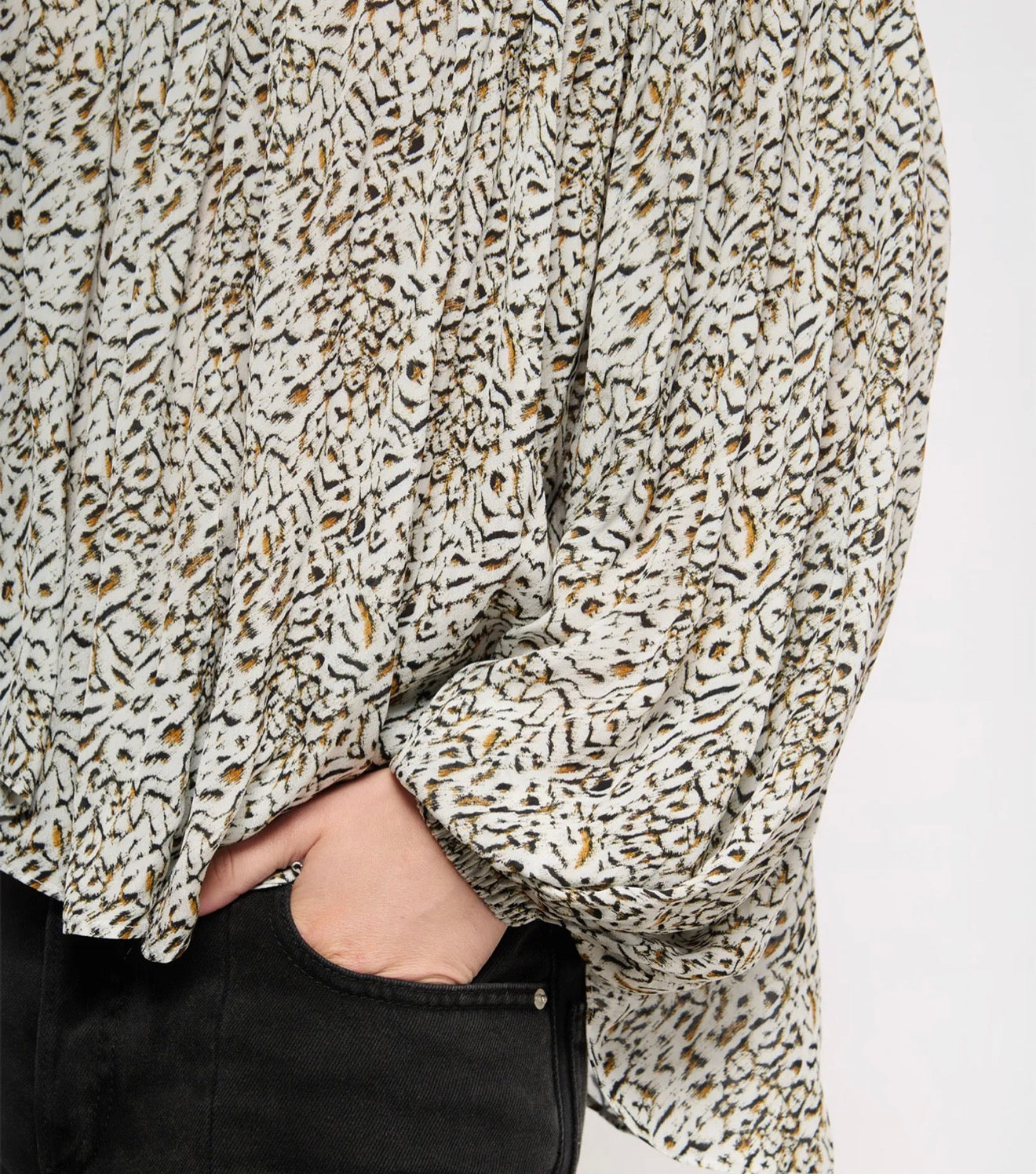 IRO Tannic Blouse - Camel/White