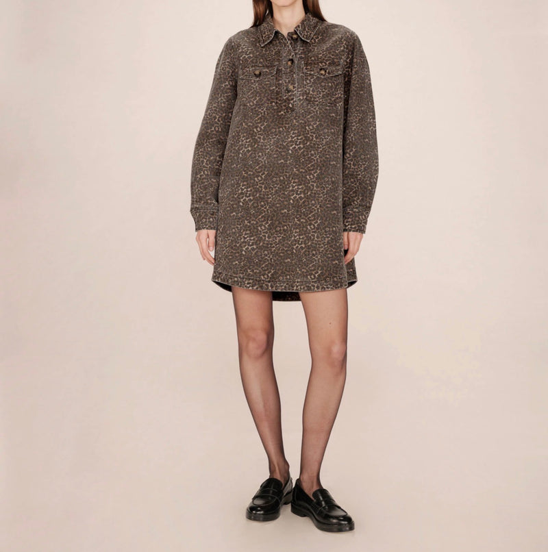 Grace & Mila Sally Leopard Short Dress