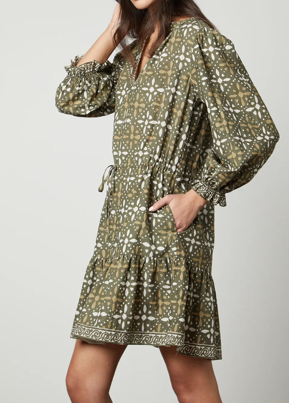 Velvet by Graham & Spencer Katarina Printed Boho Dress - Hunter