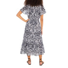 Allison New York Elowen Midi Dress - Black/White Damask