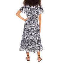 Allison New York Elowen Midi Dress - Black/White Damask