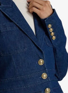 Derek Lam 10 Crosby Keith Utility Jacket - Denim Dark Wash