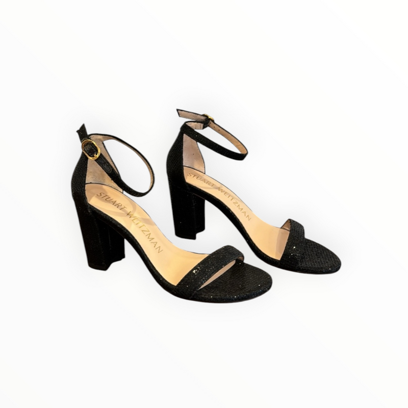 Stuart Weitzman Nearly Nude Strap Sandal - Black Disco