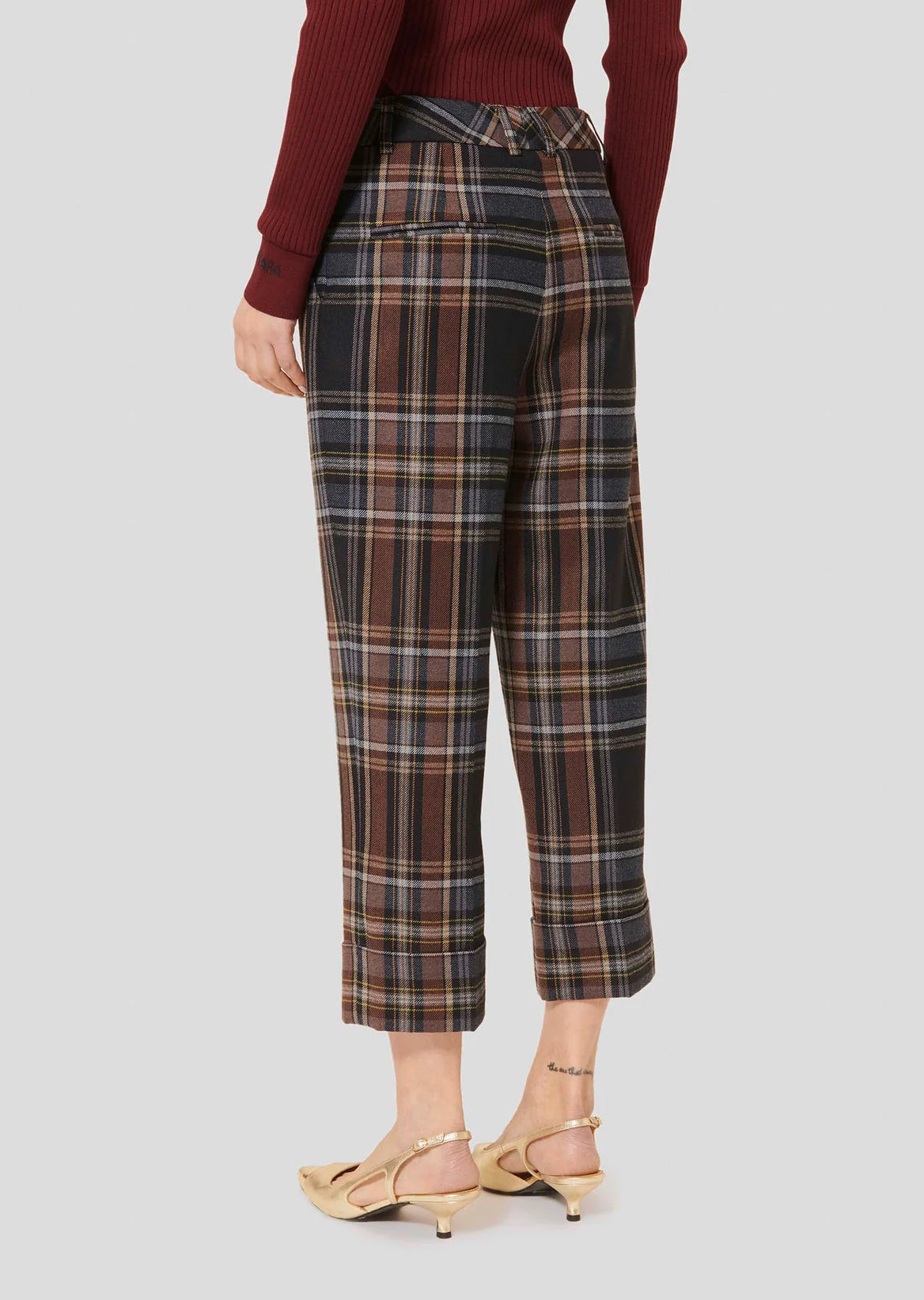 Tara Jarmon Piper Pants - Midnight Blue Tartan