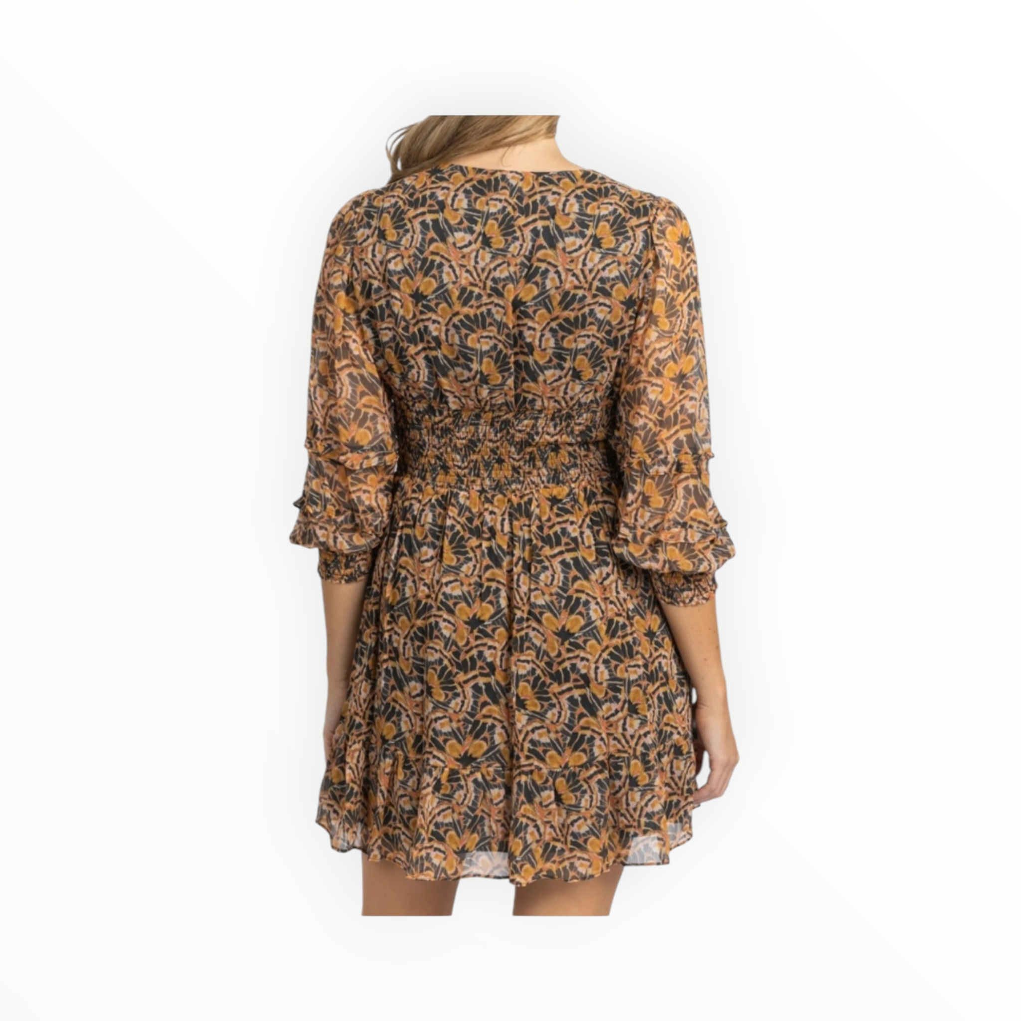 Shoshanna Fern Dress - Marigold/Rust