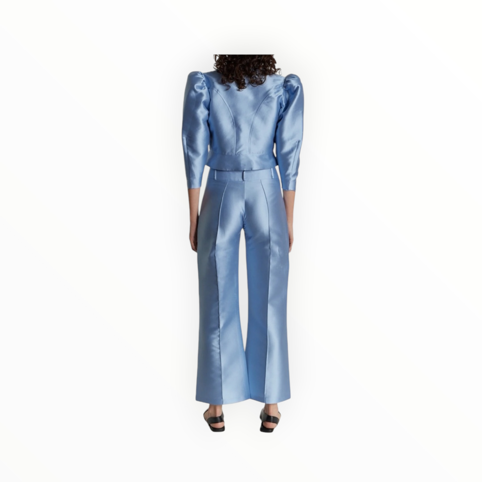 DESTREE Niagara Satin Flared Pants - Blue