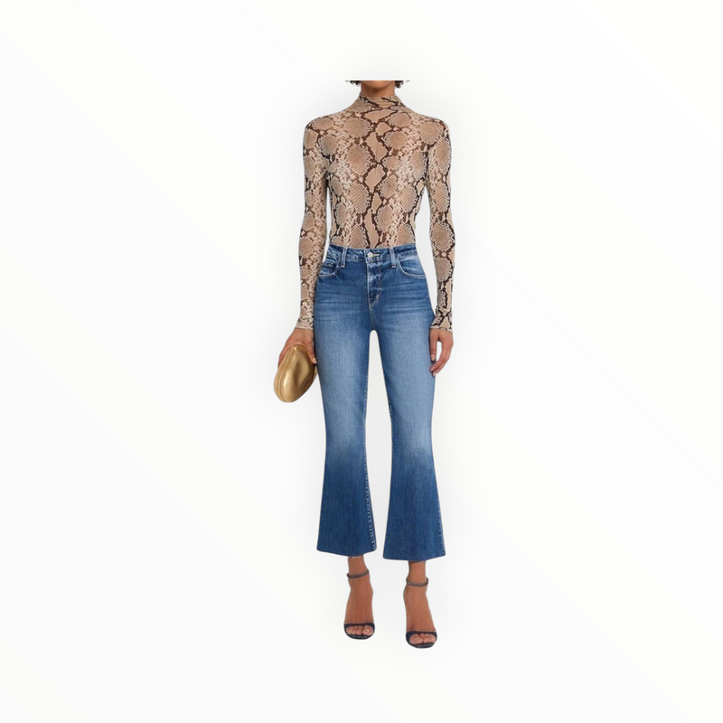 L'Agence Kendra Cropped Flare Jean - Toledo