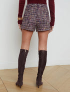 L’Agence Ashton Shorts - Purple Multi Tweed
