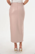Lamarque Eileen Faux Leather Maxi Skirt - Rose