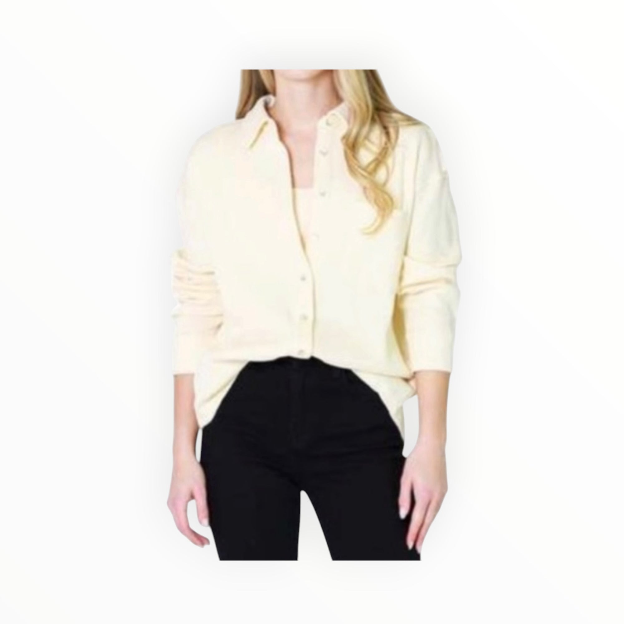 DONNI. Thermal Button Down Shirt - Cream