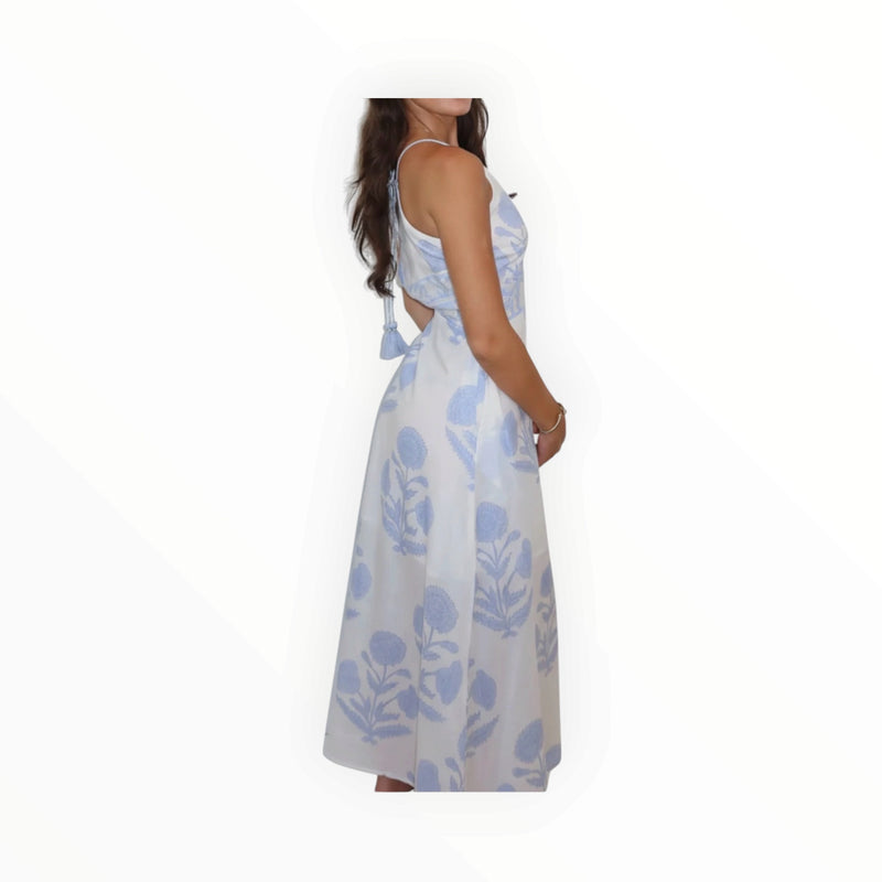 NIBI MTK Isabella Dress - Buta Blue