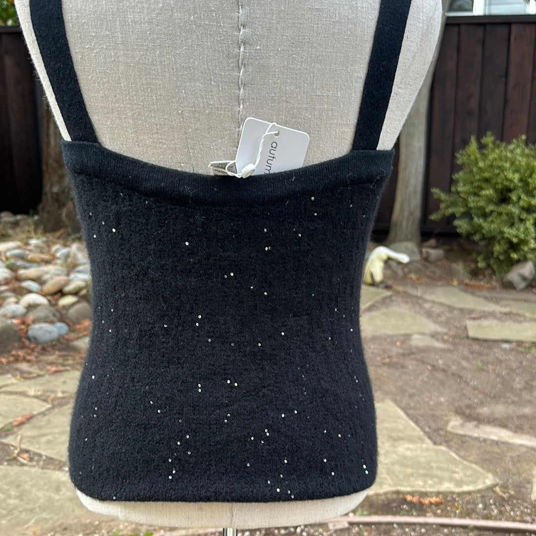 Autumn Cashmere Sequin Tank - Black