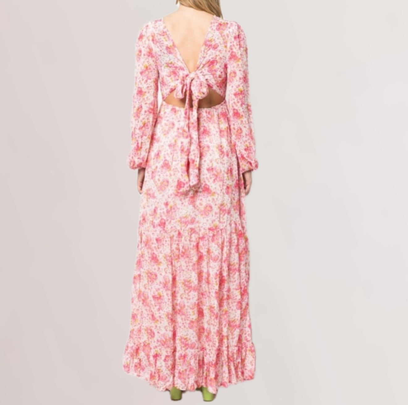 byTiMo Cut-Out Detailing Dress - Pink Blossom