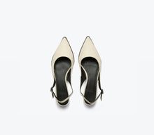 Frēda Salvador Kelly Sling back Point Flat - Macadamia Nappa