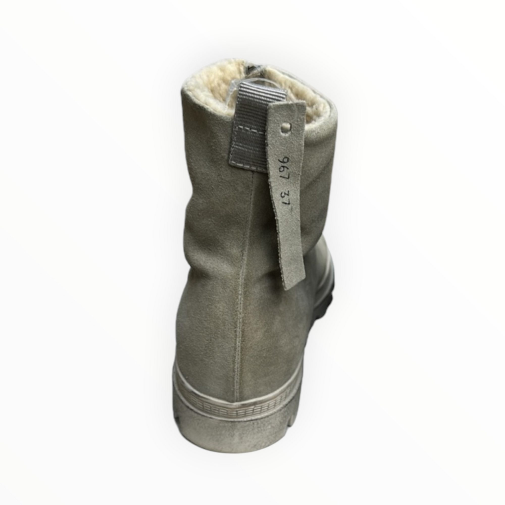 Lofina Suede Boot With Front Zipper - Sand