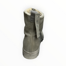 Lofina Suede Boot With Front Zipper - Sand