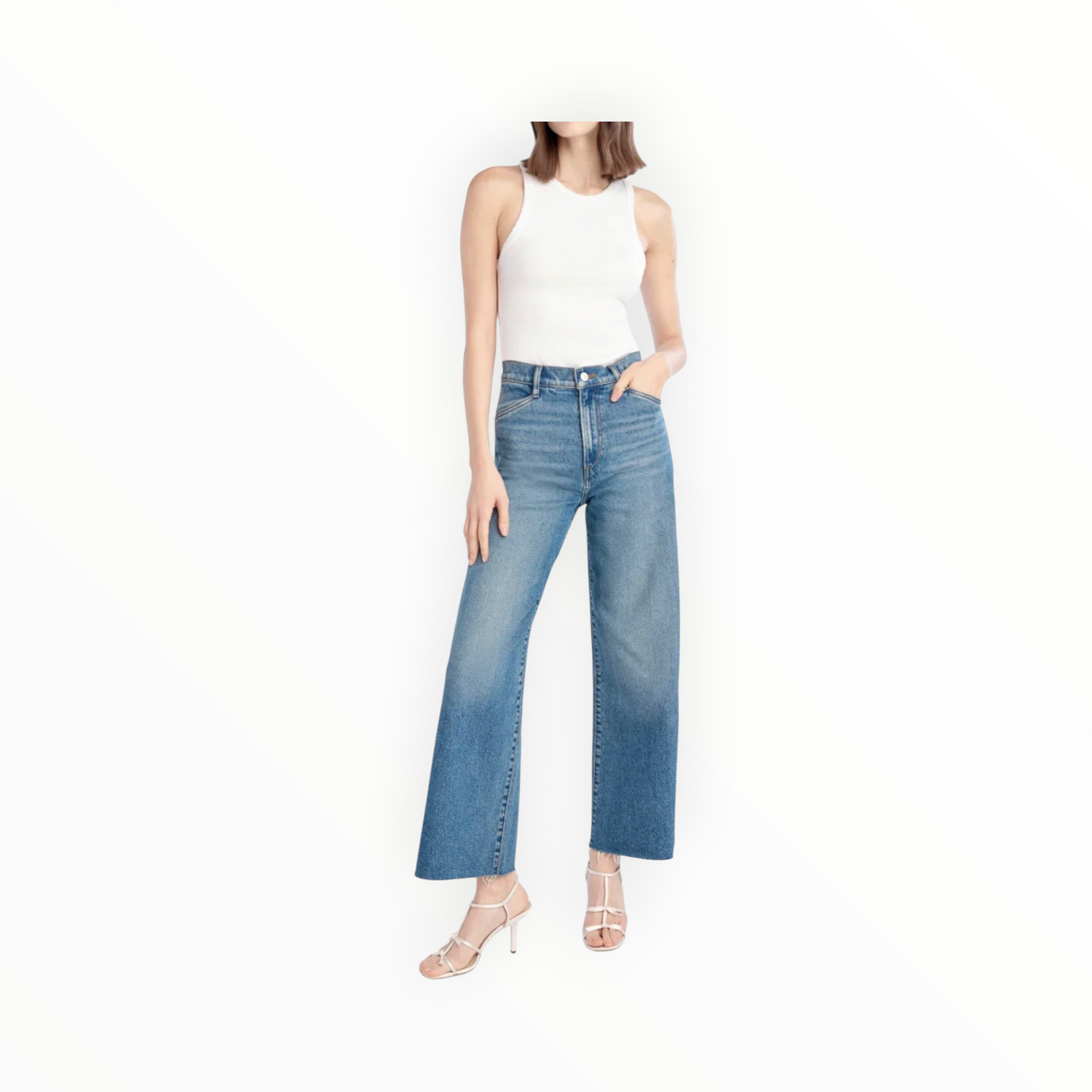 Favorite Daughter Mischa Super High Rise Wide Leg Ankle - Rio
