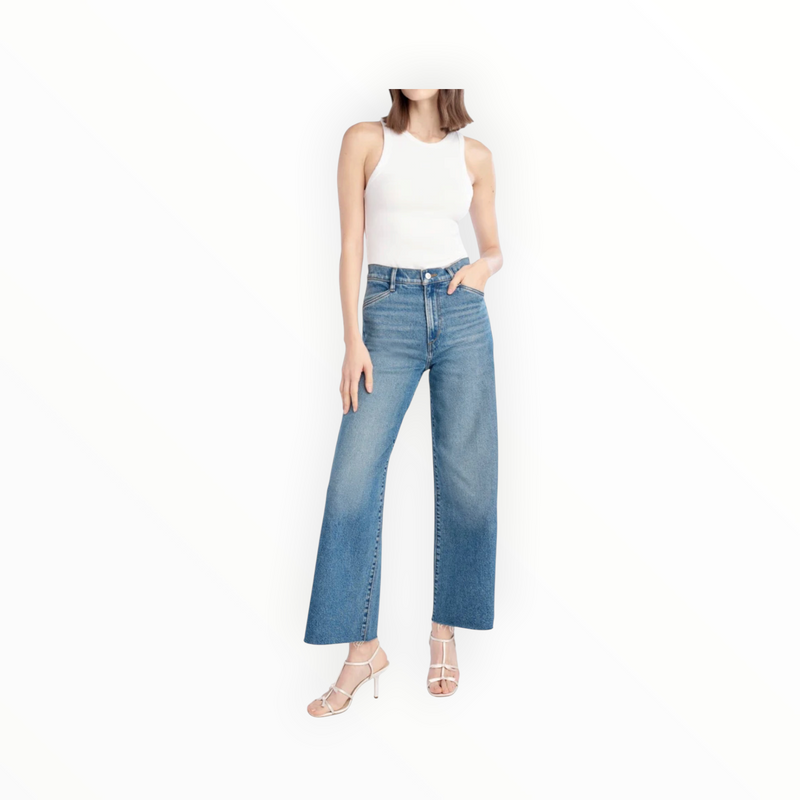 Favorite Daughter Mischa Super High Rise Wide Leg Ankle - Rio