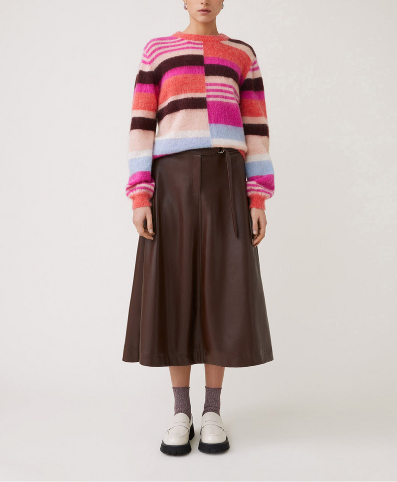 Suncoo Prioris Striped Mohair Sweater - Fuchsia